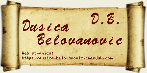 Dušica Belovanović vizit kartica